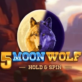 5 Moon Wolf slot logo by Apparat Gaming at Night Luck Casino5 Moon Wolf