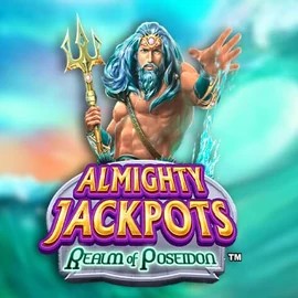 Almighty Jackpots – Realm of Poseidon logo by Novomatic at Night Luck Casino