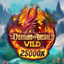 Dragons of Arcane Wild slot logo by Foxium at Night Luck CasinoDragons of Arcane Wild