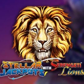 Stellar Jackpots with Serengeti Lions slot logo by Lightning Box Game at Night Luck CasinoStellar Jackpots with Serengeti Lions